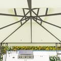 Miniatyrbillede 8 af 10: Rootz Garden Pavilion - Gazebo - Udendørs baldakin - UV30+ Beskyttelse - 3x3m - Hvid