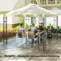 Miniatyrbillede 9 af 10: Rootz Garden Pavilion - Gazebo - Udendørs baldakin - UV30+ Beskyttelse - 3x3m - Hvid