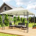 Miniatyrbillede 2 af 10: Rootz Garden Pavilion - Gazebo - Udendørs baldakin - UV30+ Beskyttelse - 3x3m - Hvid