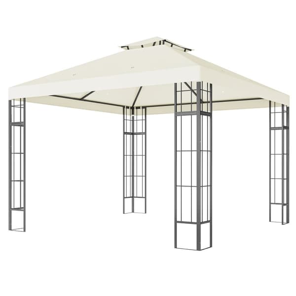 Rootz Garden Pavilion - Gazebo - Udendørs baldakin - UV30+ Beskyttelse - 3x3m - Hvid