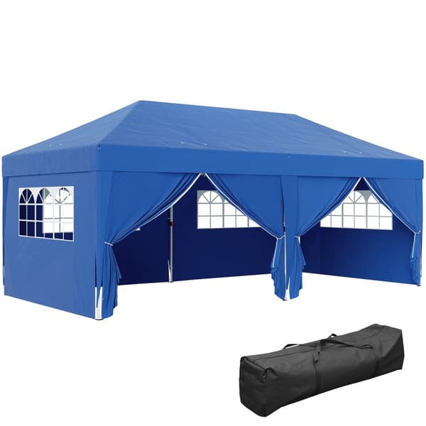 Rootz Garden Pavilion - utomhustält - Foldbar tak - UV -skydd - 590 cm x 295 cm x 285 cm - enkel transportpåse