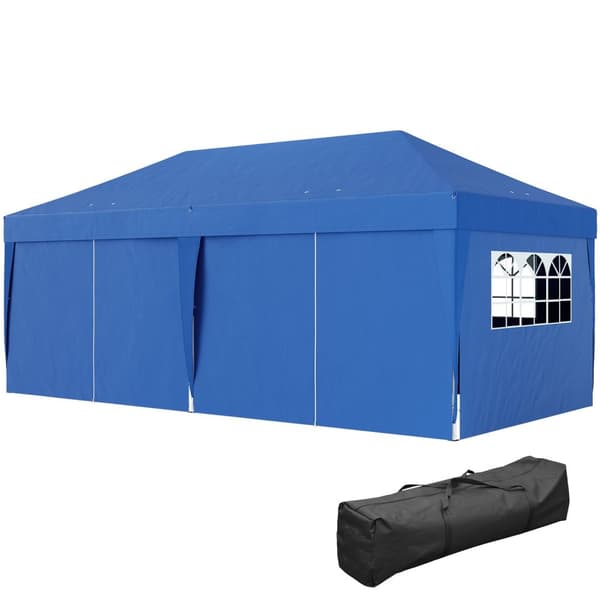 Rootz Garden Pavilion - utomhustält - Foldbar tak - UV -skydd - 590 cm x 295 cm x 285 cm - enkel transportpåse