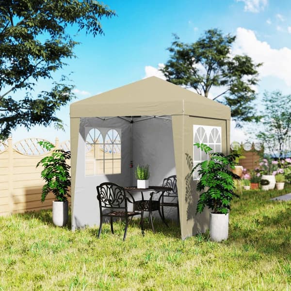 Rootz Garden Pavilion Pop -Up Tent - Foldbar Gazebo - UV Protection Shelter - 202cm x 202cm x 261 cm