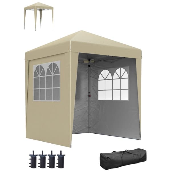 Rootz Garden Pavilion Pop -Up Tent - Foldbar Gazebo - UV Protection Shelter - 202cm x 202cm x 261 cm