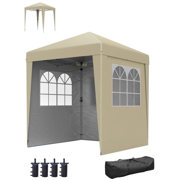 Rootz Garden Pavilion Pop -Up Tent - Foldbar Gazebo - UV Protection Shelter - 202cm x 202cm x 261 cm