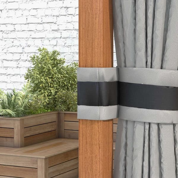 Rootz Garden Pavilion - Terassi suoja - huvimaja - aurinko- ja hyönteisten suojaus - eleganssi ja kestävyys - 399 cm x 307 cm x 270 cm