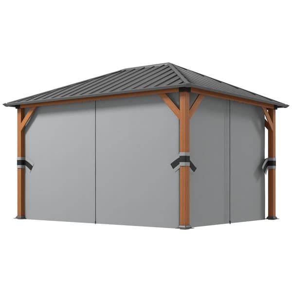 Rootz Garden Pavilion - Terassi suoja - huvimaja - aurinko- ja hyönteisten suojaus - eleganssi ja kestävyys - 399 cm x 307 cm x 270 cm