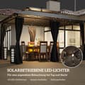Miniatyrbild 4 av 10: Rootz Garden Pavilion - Garden Tent - Terrass Tält - Solar LED -lampor - 400 cm x 300 cm x 275 cm