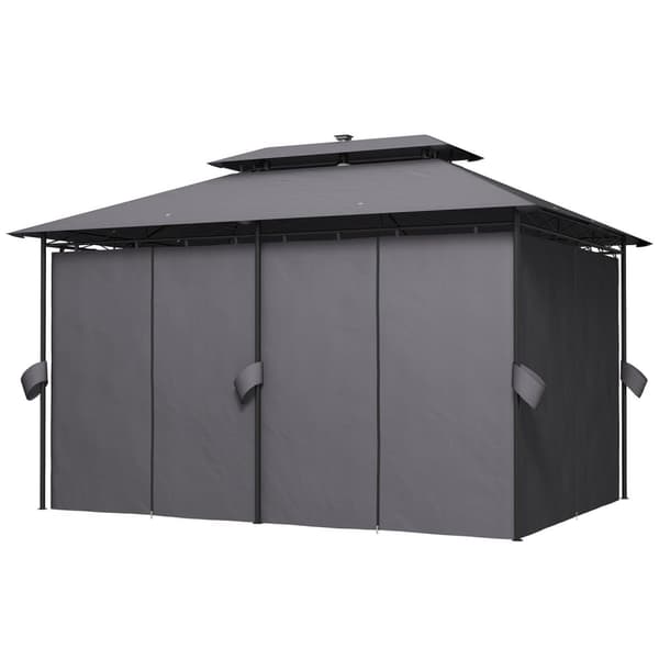 Rootz Garden Pavilion - Garden Tent - Terrass Tält - Solar LED -lampor - 400 cm x 300 cm x 275 cm