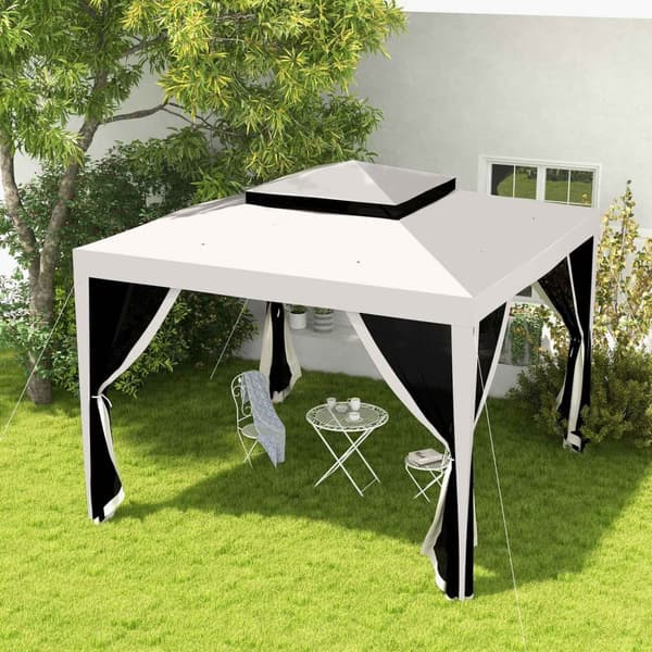 Rootz Garden Pavilion - Udendørs husly - Baldakin - Mosquito Protection - 3m x 3m x 2,68m