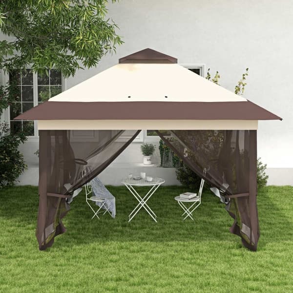 Rootz Garden Pavilion Telt - Pop -up -taitotettava katos - Instant Shelter - UV -suojaus - 3,64m x 3,64 m x 2,98m