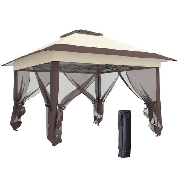 Rootz Garden Pavilion Telt - Pop -up -taitotettava katos - Instant Shelter - UV -suojaus - 3,64m x 3,64 m x 2,98m
