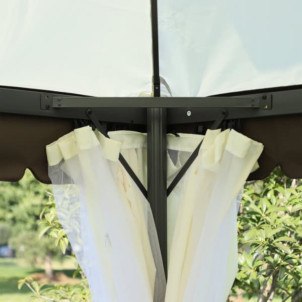 Rootz Garden Pavilion - Gazebo - Outdoor Shelter - Insect Protection - 3,9 m x 2,9 m x 2,8 m