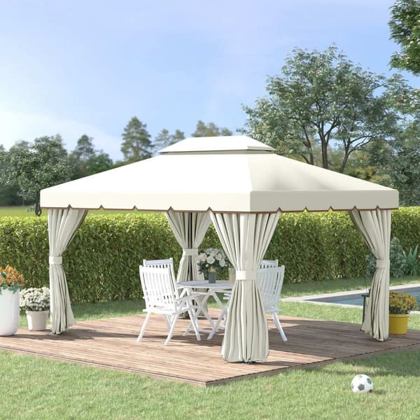 Rootz Garden Pavilion - Gazebo - Outdoor Shelter - Insect Protection - 3,9 m x 2,9 m x 2,8 m