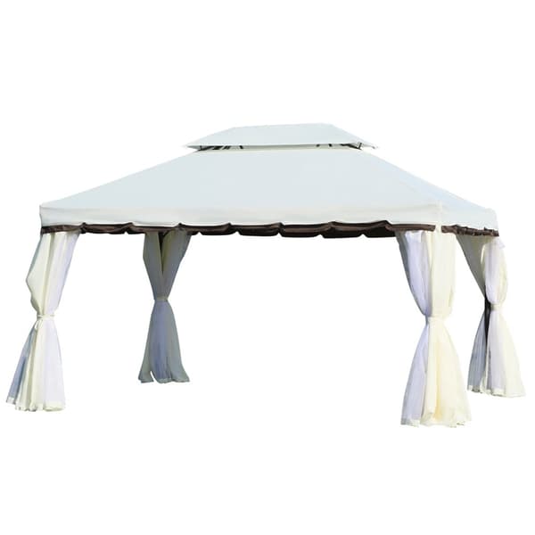 Rootz Garden Pavilion - Gazebo - Outdoor Shelter - Insect Protection - 3,9 m x 2,9 m x 2,8 m