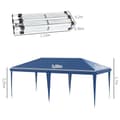 Miniatyrbild 3 av 6: Rootz Garden Pavilion - Pop -Up Baldachin - Outdoor Canopy - UV -skydd - 5,85 m x 2,95 m x 2,7 m - enkel installation och bär