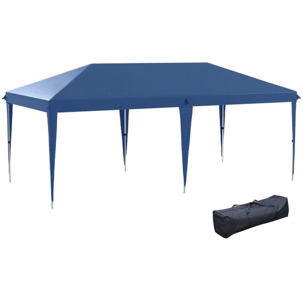 Rootz Garden Pavilion - Pop -Up Baldachin - Outdoor Canopy - UV -skydd - 5,85 m x 2,95 m x 2,7 m - enkel installation och bär