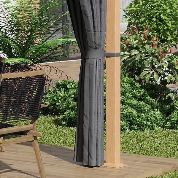 Rootz Garden -paviljonki verhoilla - ulkoilma - aurinko suoja - polyesterikatto - 397 cm x 297cm x 280cm