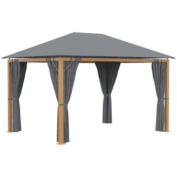 Rootz Garden -paviljonki verhoilla - ulkoilma - aurinko suoja - polyesterikatto - 397 cm x 297cm x 280cm