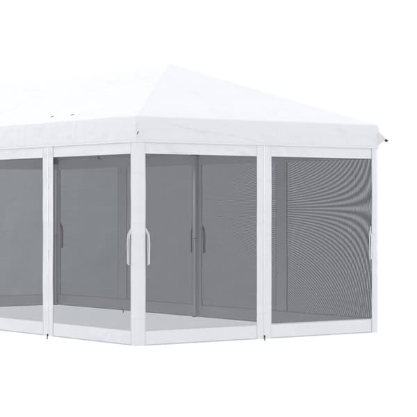 Rootz Garden Pavilion Pop -Up Tent - Gazebo - Foldbar Shelter - Mosquito Protection - 5,85 m x 2,95 m x 2,70 m