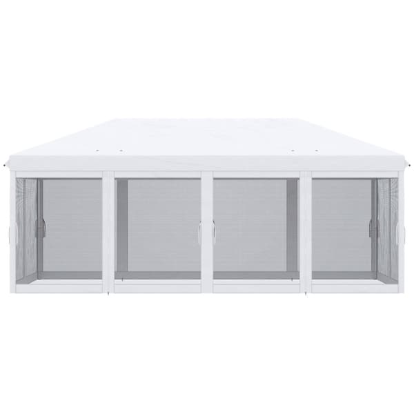 Rootz Garden Pavilion Pop -Up Tent - Gazebo - Foldbar Shelter - Mosquito Protection - 5,85 m x 2,95 m x 2,70 m