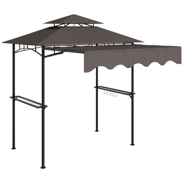 Rootz Grill Pavilion - Garden Shelter - Udendørs baldakin - Vejrbeskyttelse - 242x149x248 cm - Perfekt til sikker og røgfri grillning!