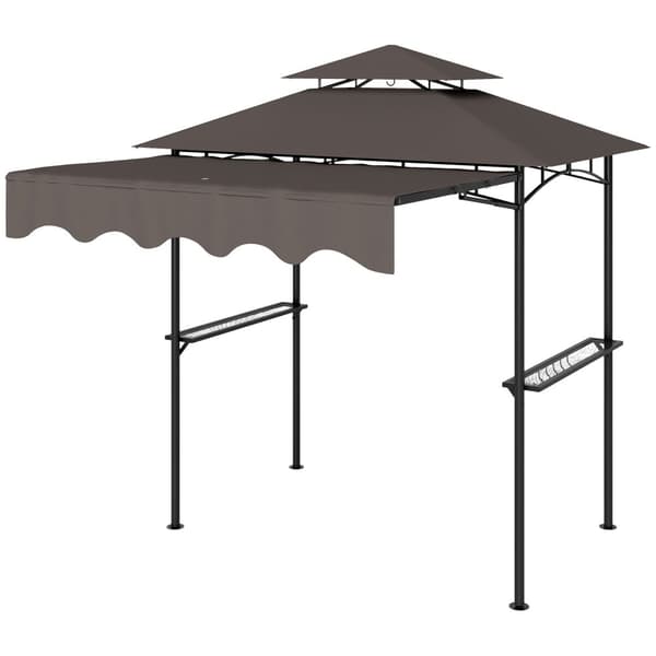 Rootz Grill Pavilion - Garden Shelter - Udendørs baldakin - Vejrbeskyttelse - 242x149x248 cm - Perfekt til sikker og røgfri grillning!