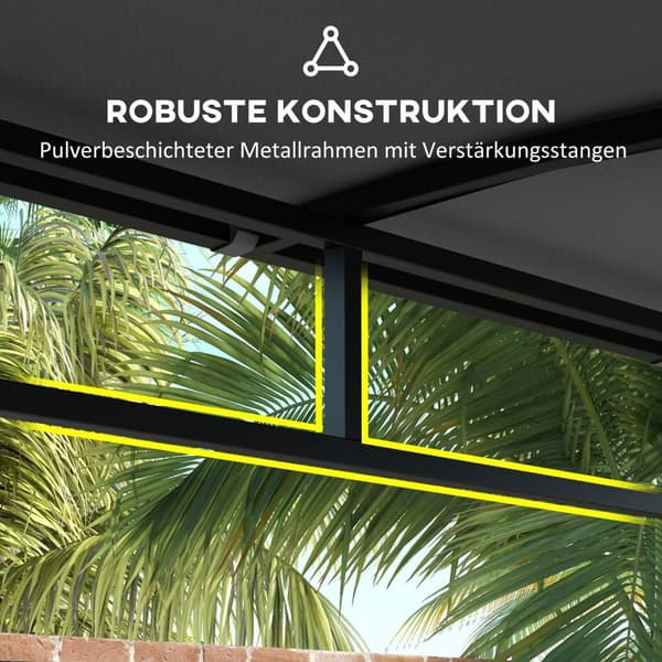 Rootz Grill Pavilion - Grill Roofing - Regnbeskyttelse - Redskabskroge - Stålrammer - 215 cm x 150 cm x 220 cm