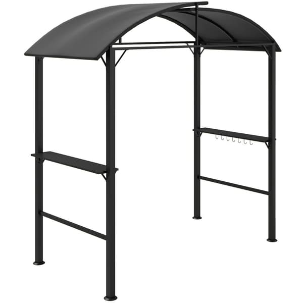Rootz Grill Pavilion - Udendørs husly - BBQ Gazebo - Stålrammer - Solbeskyttelse - 1,1 m x 2,3 m - Grå
