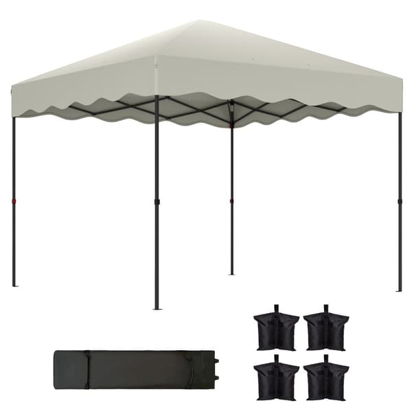 Rootz Pop -Up Pavilion - Garden Tält - Höjdjusterbar tak - UPF50+ Oxford Fabric - 297x297x287cm, grå