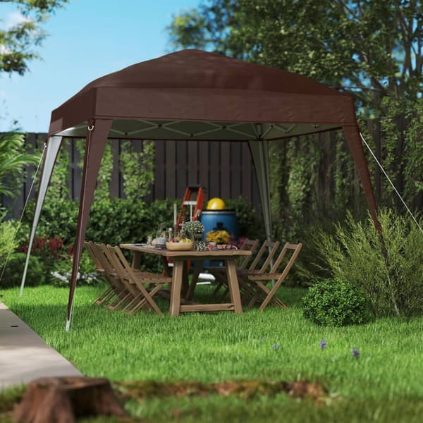 Rootz Pavilion Replacement Roof - Tarpaulin - Telt Cover - UPF50+ Sun Protection - Oxford Fabric - 240 cm x 240 cm (øverst) 300 cm x 300 cm (base)