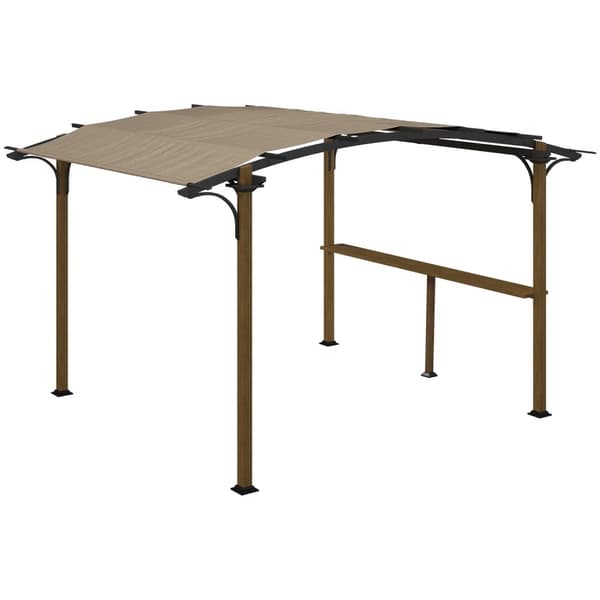 Rootz Pergola Garden Pavilion - Udendørs skygge - Vejrbestandig - UV -beskyttelse - 406 cm x 260 cm x 239 cm
