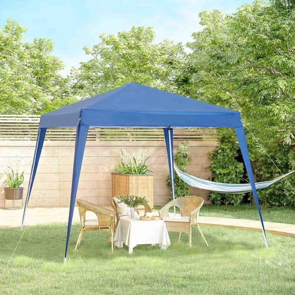 Rootz Pop -up Garden Paviljonki - Taitava teltta - Ulkokatos - UV -kestävä - 3x3m - sininen - helppo asennus kantolaukkuun
