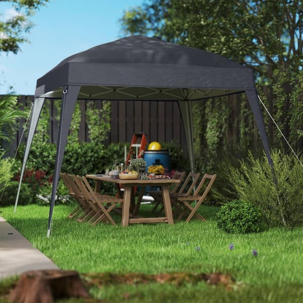 Rootz Pavilion Udskiftningstak - Haveteltafdækning - Tarpaulin baldakin - UPF50+ beskyttelse - 3x3m base, 2,4x2,4 m top - Grå Oxford stof