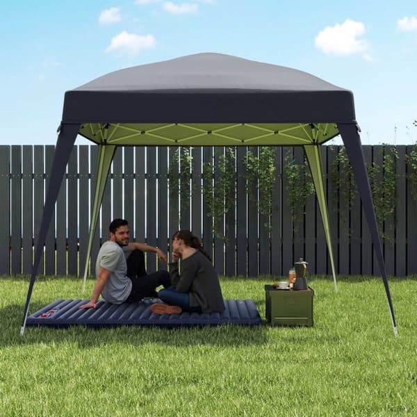 Rootz Pavilion Udskiftningstak - Haveteltafdækning - Tarpaulin baldakin - UPF50+ beskyttelse - 3x3m base, 2,4x2,4 m top - Grå Oxford stof