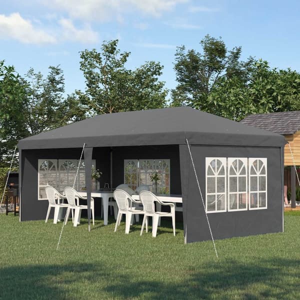 Rootz Pavilion Pop -up Foldble Telt - Vastaanotto teltta - Marquee Canopy - Sääkestävä - 585 cm x 295cm x 270cm
