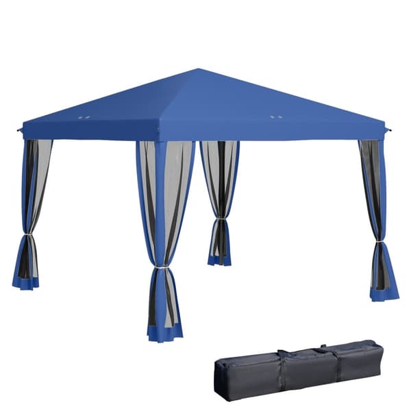 Rootz Pop -Up Barnum Tonnelle - Taitettava siirtomaa -tyyli - huvimajapaviljonki - hyttyssuojaus - 2,95m x 2,95m x 2,60m