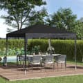 Miniatyrbillede 2 af 10: Rootz Pavilion Pop -Up Folding Pavilion - Garden Tent - Party Telt - UV -beskyttelse - 2,95 m x 2,95 m x 2,55 m stål+Oxford stof sort