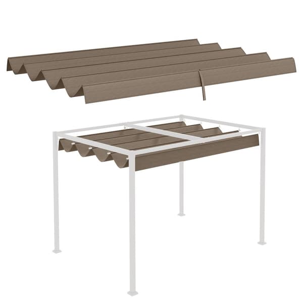 Rootz -paviljongin vaihtokatto - Pergola -katos - UV -suoja - helppo kokoonpano - polyesterikangas - 286 cm x 245 cm