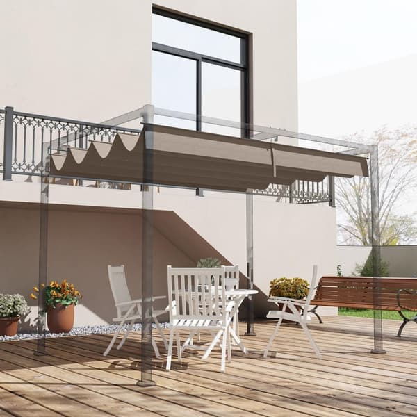 Rootz -paviljongin vaihtokatto - Pergola -katos - UV -suoja - helppo kokoonpano - polyesterikangas - 286 cm x 245 cm