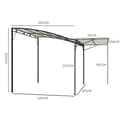 Miniatyrbillede 3 af 10: Rootz Pavilion med sammenfoldelig tag - Terrasse baldakin - Udendørs husly - Sol & regnbeskyttelse - 300 cm x 250 cm x 200-250 cm - Hvid