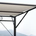 Miniatyrbillede 7 af 10: Rootz Pavilion med sammenfoldelig tag - Terrasse baldakin - Udendørs husly - Sol & regnbeskyttelse - 300 cm x 250 cm x 200-250 cm - Hvid