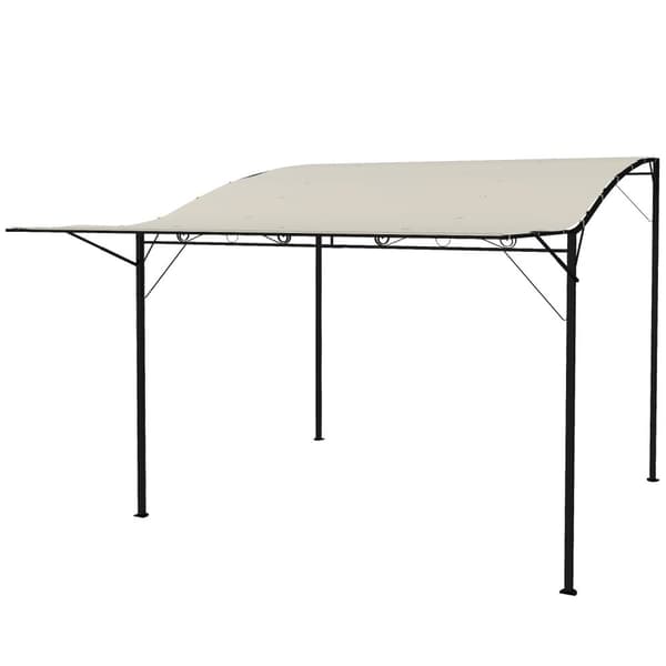 Rootz Pavilion med sammenfoldelig tag - Terrasse baldakin - Udendørs husly - Sol & regnbeskyttelse - 300 cm x 250 cm x 200-250 cm - Hvid