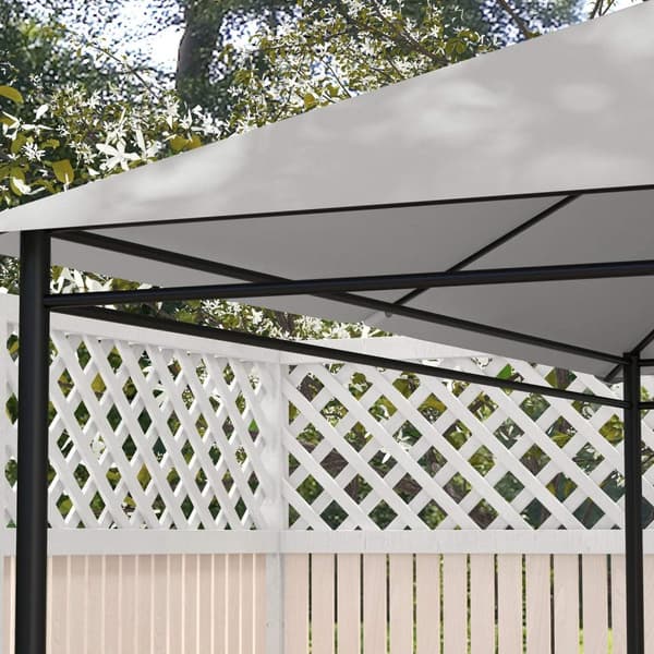 Rootz Pavilion ersättnings tak - Baldachin -täckning - väderbeständig tak - UV -skydd, 397x297cm, grå