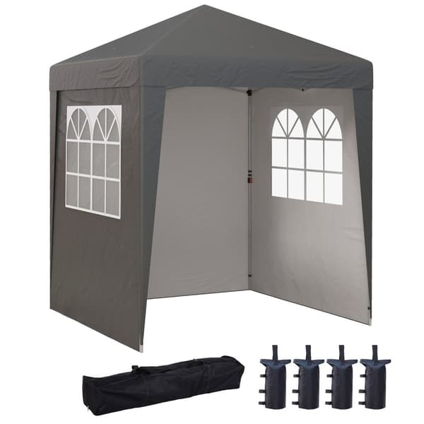 Rootz Pavilion Gazebo - Foldbart tält - Pop -up Shelter - UV -skydd - 202 cm x 202 cm x 261 cm - Perfekt för utomhusevenemang