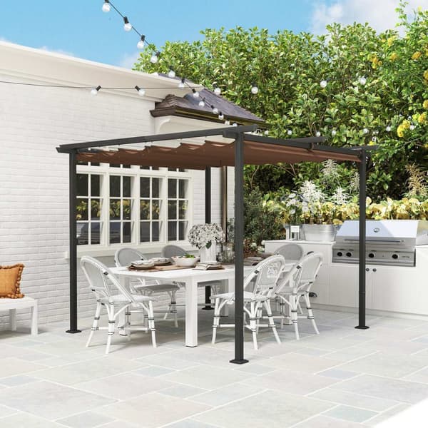 Rootz Pergola Garden Outdoor Canopy - Paviljonki - UV -suojaus - UPF30+ - 300X300X227cm