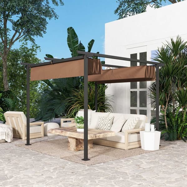 Rootz Pergola Garden Outdoor Canopy - Paviljonki - UV -suojaus - UPF30+ - 300X300X227cm
