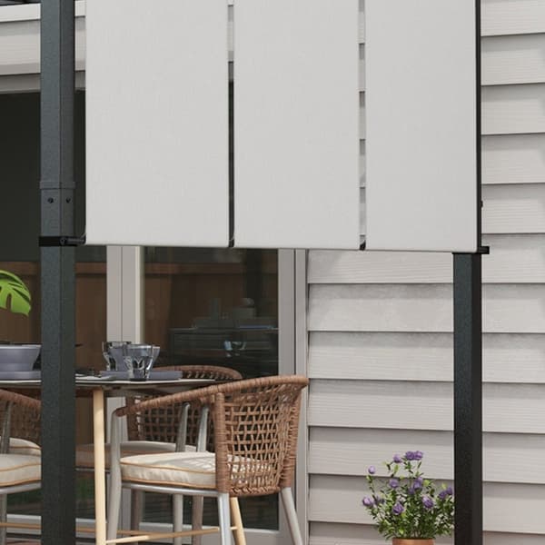 Rootz Pergola liukuvilla kankailla - auringonvarjostin - ulkokatos - säänkestävä metalli - 3,5m x 3m x 2,35 metriä