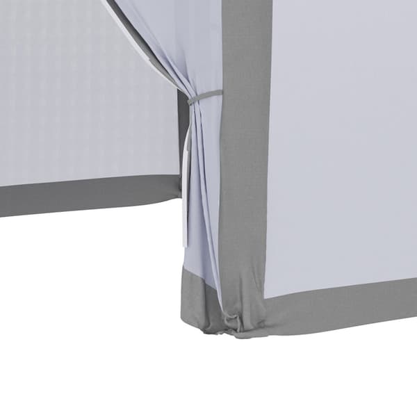 Rootz Reception Tent Arbor - Barnum - Hexagonal Tonnele - Mosquito Net - Metal/Polyester Gray - 1,96 m x 1,99 m x 2,52m