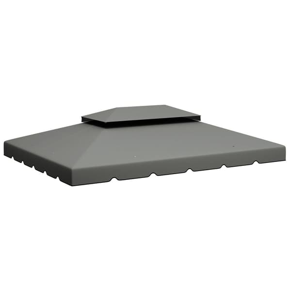 Rootz -udskiftningstak til pavillon - telt baldakin - havedækning - solbeskyttelse - 400 cm x 300 cm - grå